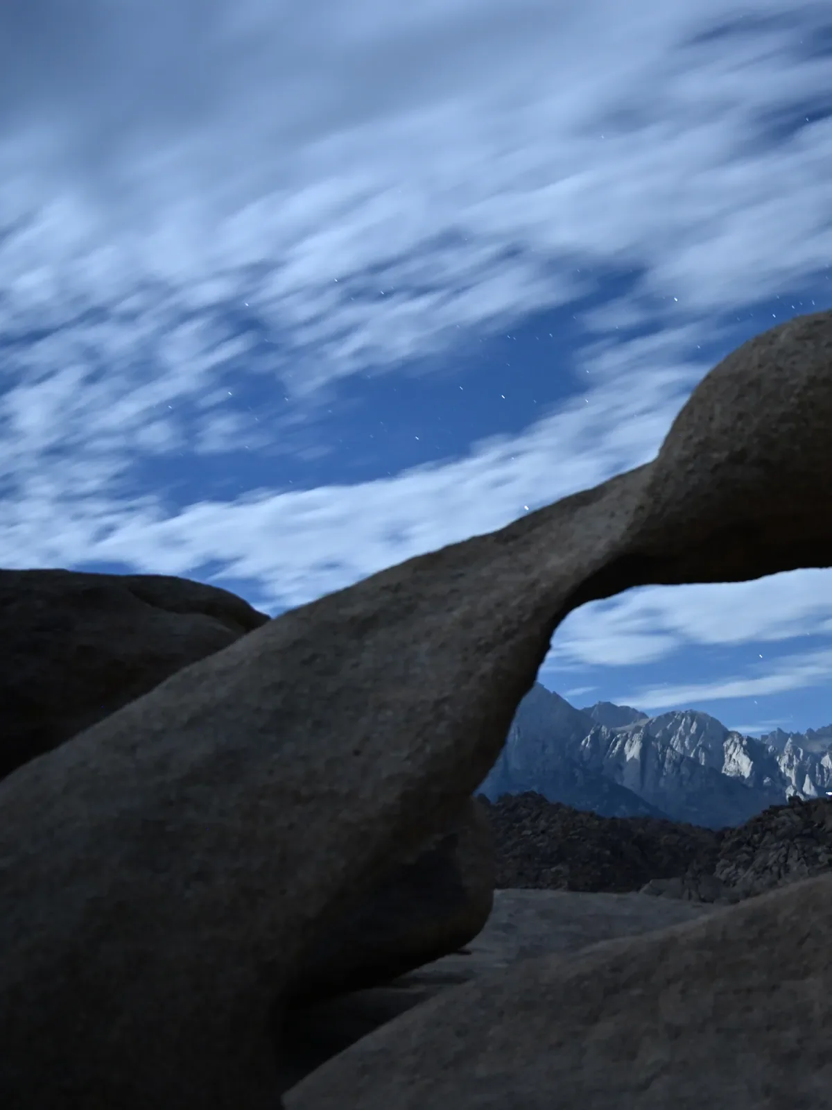 Mobius Arch framing the Sierra Nevada, Alabama Hills, California